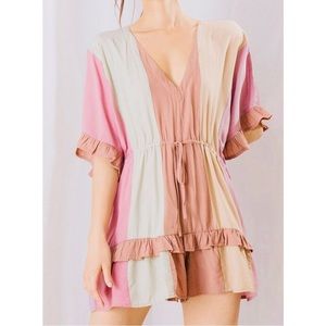 Storia Colorblock Ruffle Romper